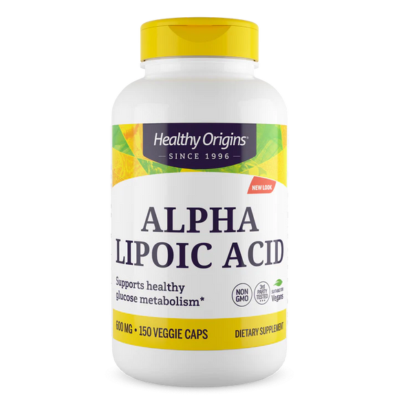 Healthy Origins Alpha Lipoic Acid 600mg Vegetable Capsules