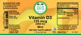 Liquid Vitamin D3 125 mcg (5000 IU)