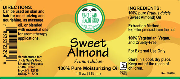 Sweet Almond Moisturizing Oil