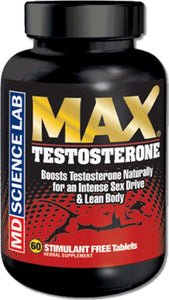 MD Science Lab Max Testosterone Stimulant-Free 60 Tablets