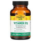 COUNTRY LIFE VITAMIN D3 250MG (10000 I.U.)