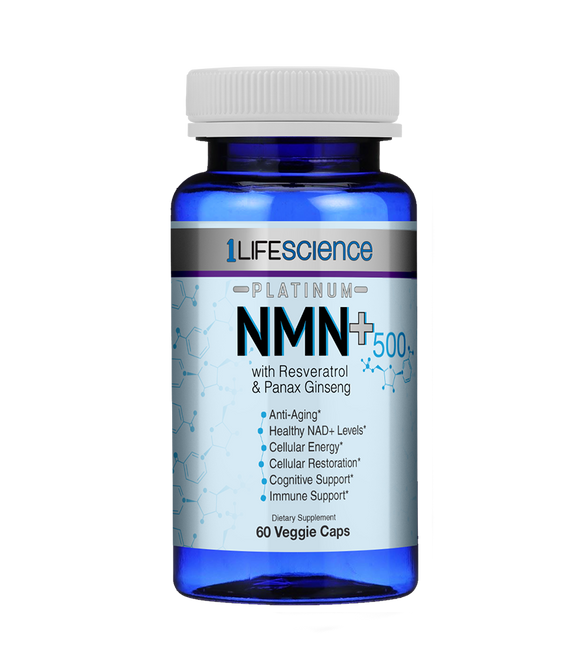 1 LIFE SCIENCE NMN 500+ Platinum 500 mg 60 Veg Caps