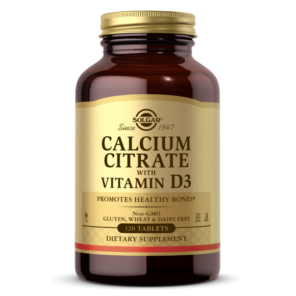 SOLGAR CALCIUM CITRATE WITH VITAMIN D3 TABLETS