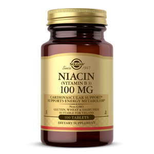 SOLGAR NIACIN (VITAMIN B3) 100 MG 100 TABLETS