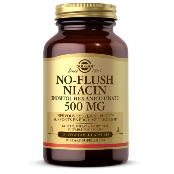 SOLGAR NO-FLUSH NIACIN 500 MG VEGETABLE CAPSULES (VITAMIN B3)