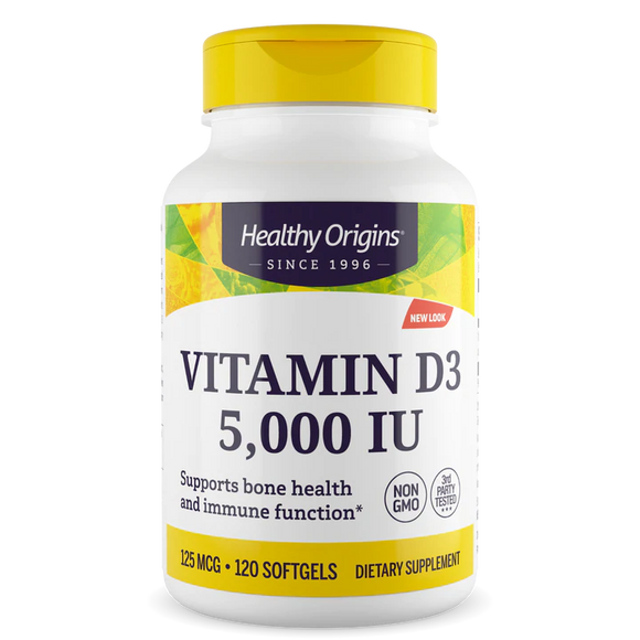 Healthy Origins Vitamin D3 (5,000 IU) (Lanolin)