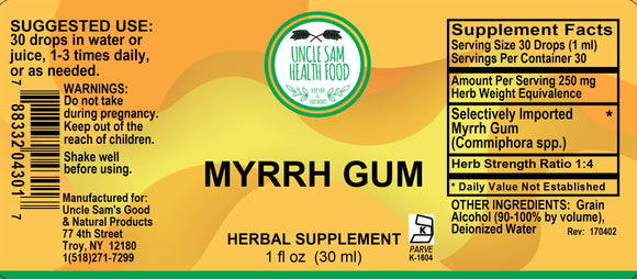 Myrhh Gum (Commiphora Molmol) Liquid