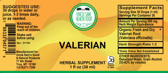Valerian (Valeriana Officinalis) Liquid