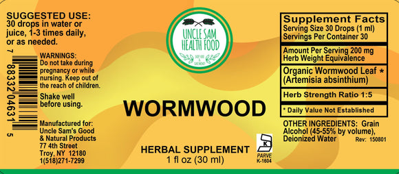 Wormwood (Artemesia Absinthium) Liquid