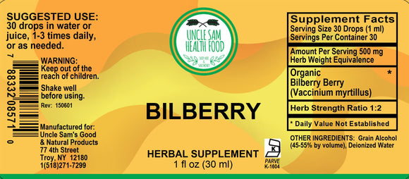 Bilberry (Vaccinium Myrtillus) Liquid