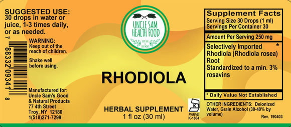 Rhodiola (Rhodiola Rosea) Liquid