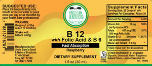 B12 w/ Folic Acid & B6 (Fast Absorption) Liquid